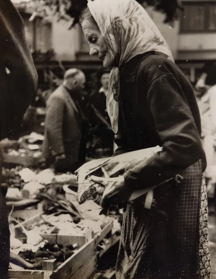 Historisches Foto vom Detmolder Wochenmarkt